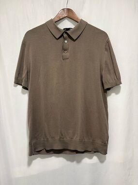 COS Mens Slim Taupe Polo Shirt XL Minimalist